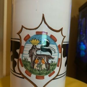 Fratelli Mari ceramic wine carafe/vase-Italian pottery titled “Lupa”